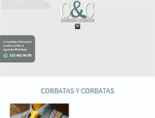 Tablet Screenshot of corbatasycorbatas.com